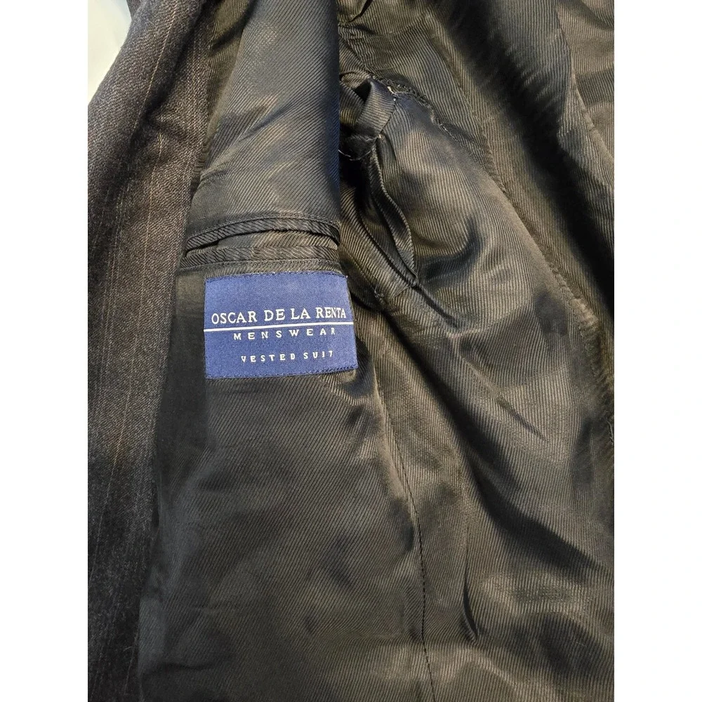 Oscar de la Renta Menswear Suit Blazer‎ Pinstripe Wool Blend - See description